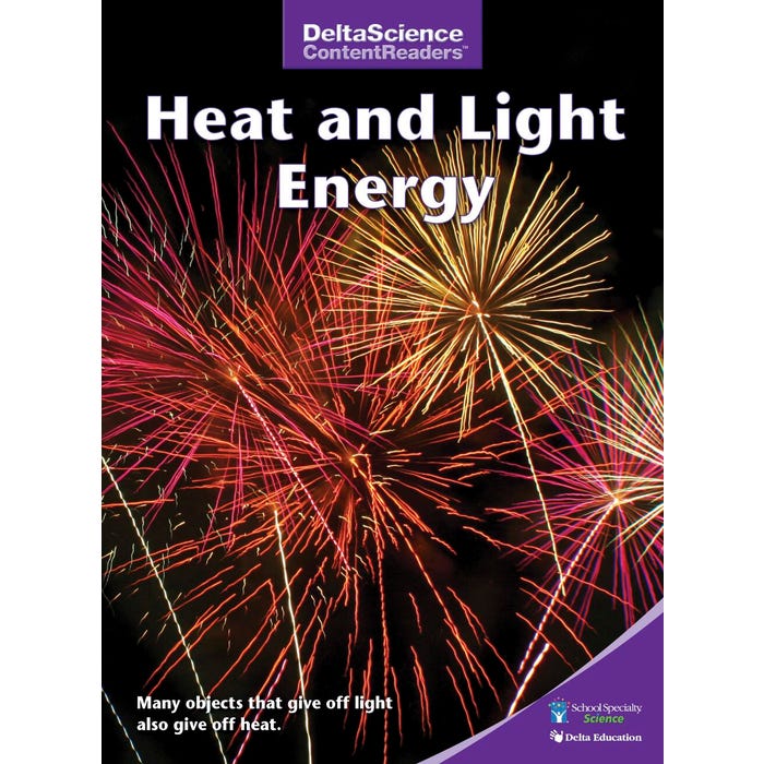 Delta Science Content Readers Heat and Light Energy Purple Book, Pack of 8