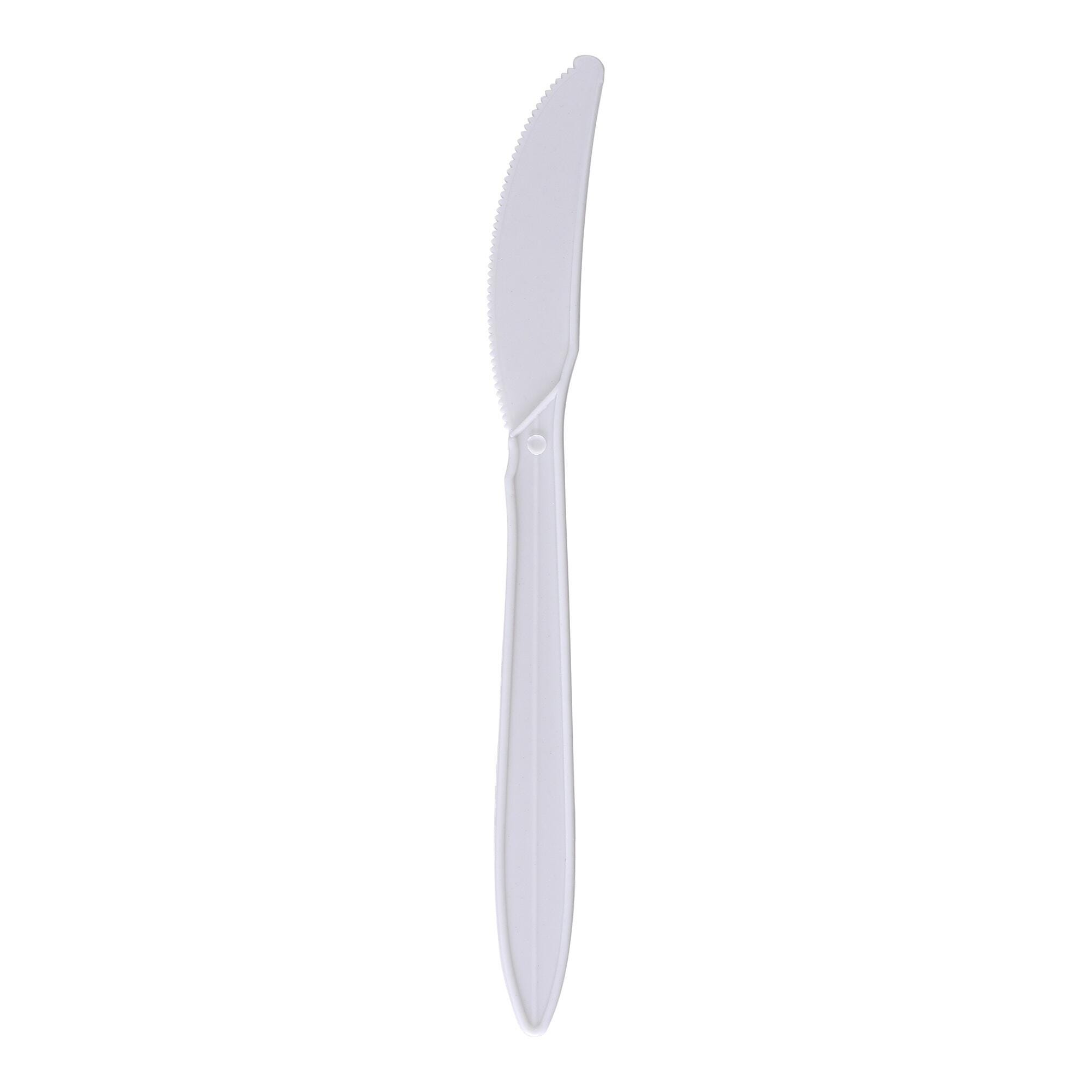 Empress Medium Weight Plastic Knives, White, Pack of 1000 2213467