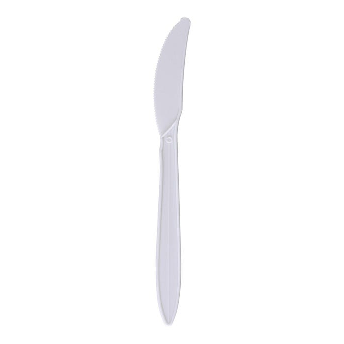 Empress Plastic Knives, Medium Weight, White, Pack of 1000