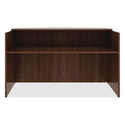 Lorell Laminate Reception Desk, 72 x 36 x 42-1/2 Inches, Walnut