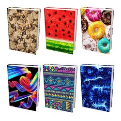 Image for Book Sox Ultra Stretchable Fabric Book Cover, Jumbo, Assorted Prints, Pack of 48 from School Specialty