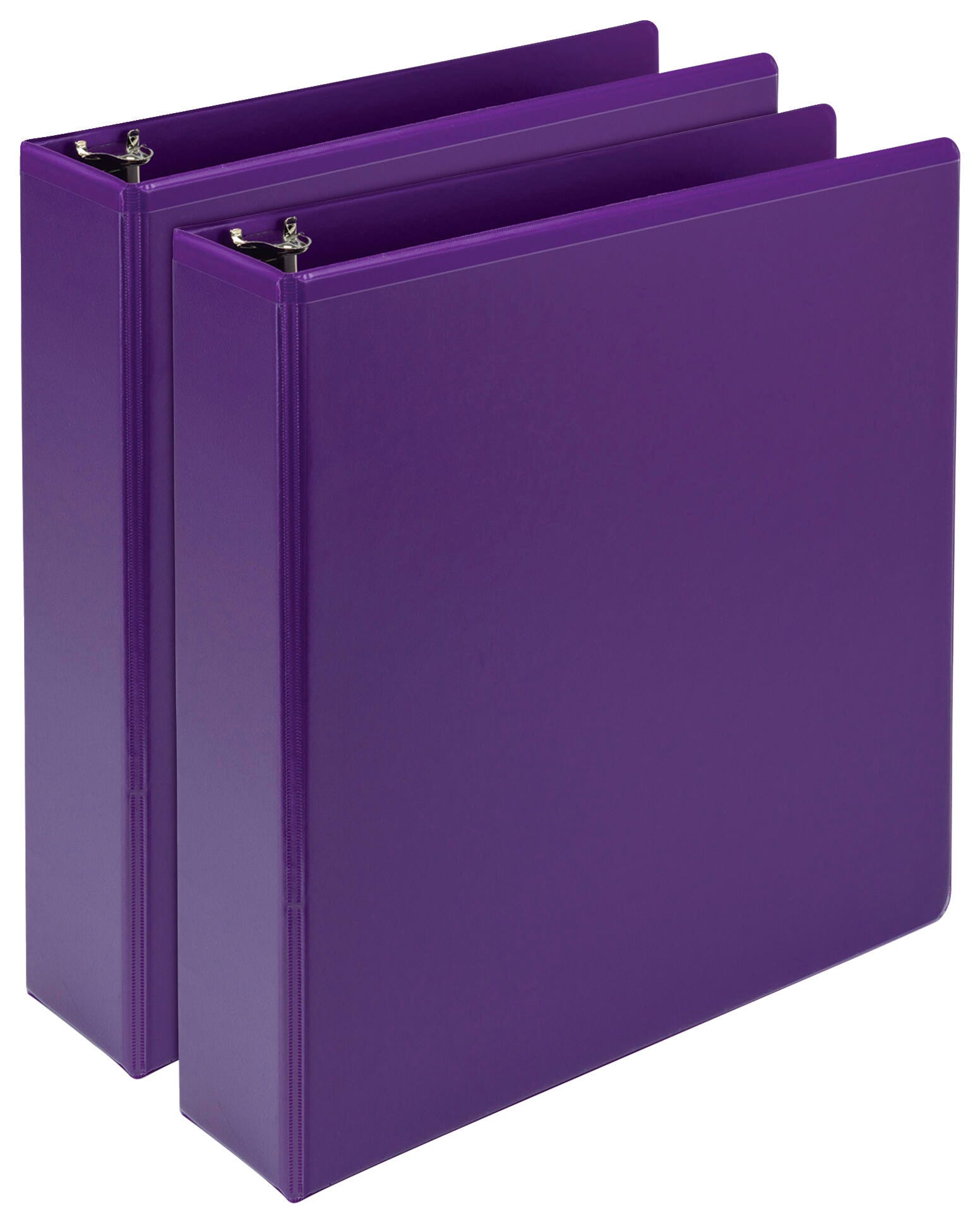 Samsill Earth's Choice Fashion Round Ring View Binder, 2 Inches, Purple, Pack of 2 1498779