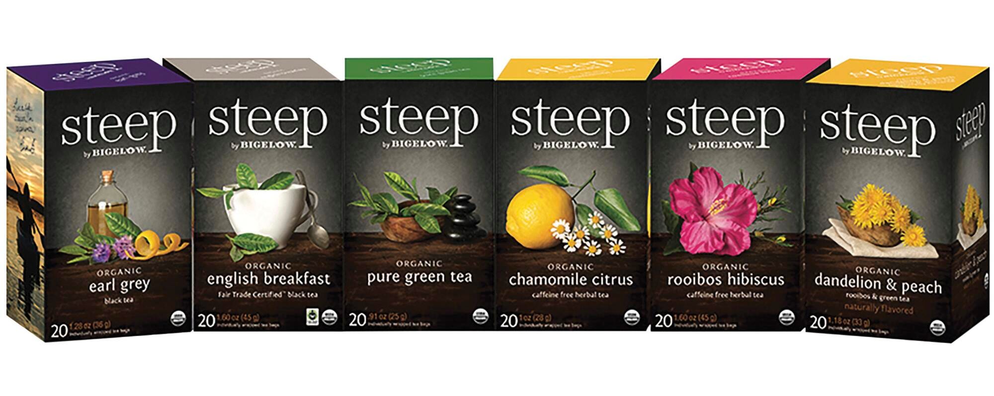 Bigelow Steep Organic Tea Assortment, Pack of 6, Item Number 2007205