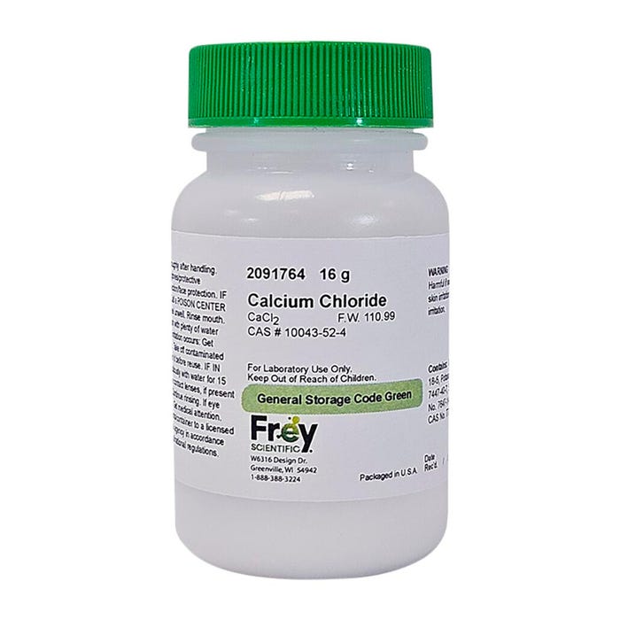 Frey Scientific Calcium Chloride, Solid, 16 Grams