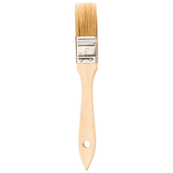 Jack Richeson Utility White Bristle Brushes, Flat Type, 1 Inches, Each