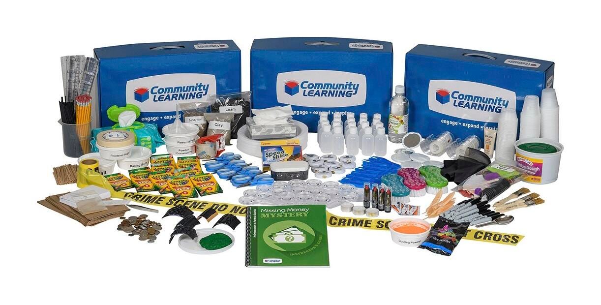 Image for Community Learning Missing Money Mystery, An Introduction to Forensic Science Summer Camp Kit, Grades 2 to 3 from School Specialty