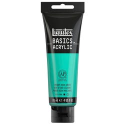 Liquitex BASICS Acrylic Paint, Bright Aqua Green, 4 Ounce Tube