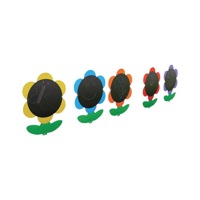 SI Manufacturing Outdoor Giant Chalkboard Flowers, 40 x 32 Inches, Set of 5