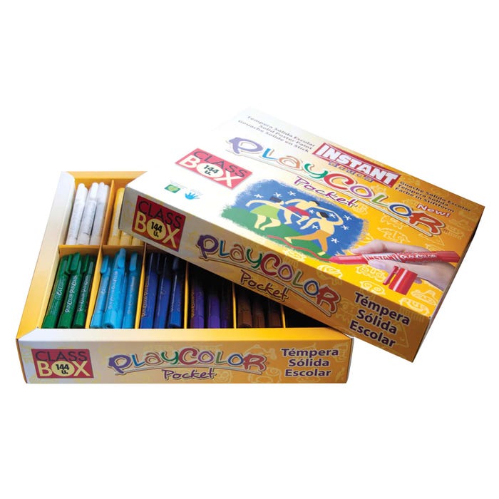 Jack Richeson Playcolor Thin Solid Tempera, Assorted Matte Colors, Set of 144