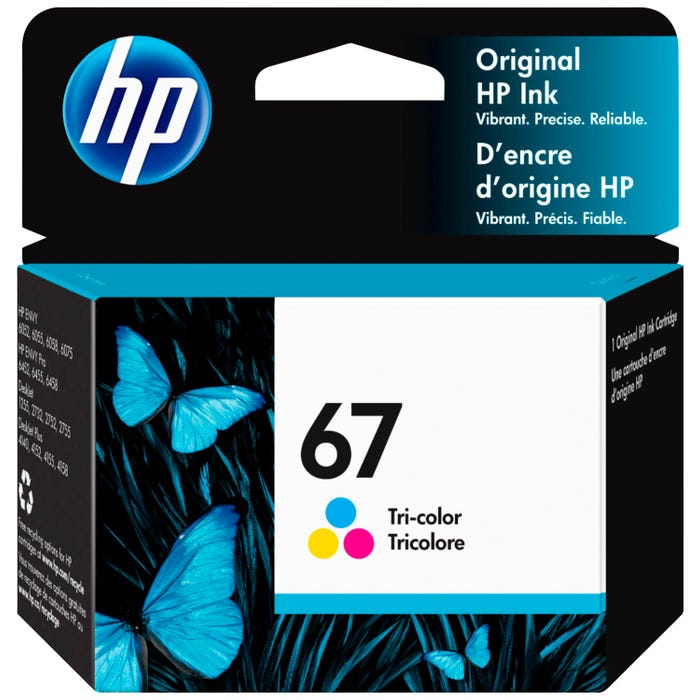 HP 67 Ink Cartridge, 3YM55AN, Tri-Color