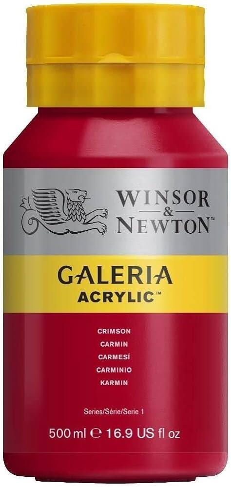 Winsor and Newton Galeria Acrylic Paint, Crimson, 16.9 Ounce, Item 237252