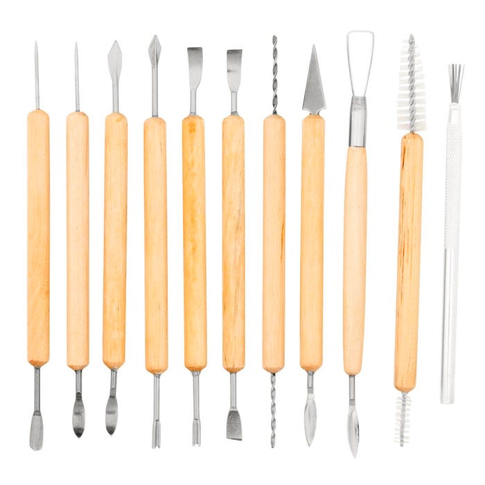 Jack Richeson Finishing Touch Clay Clean-Up Tool Set, Set of 11