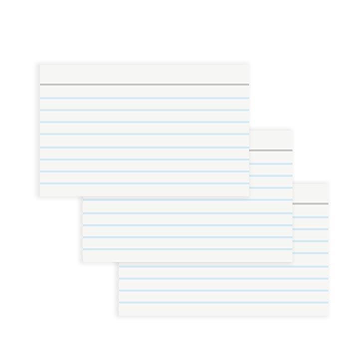 School Smart Ruled Index Cards, 5 x 8 Inches, White, Pack of 100