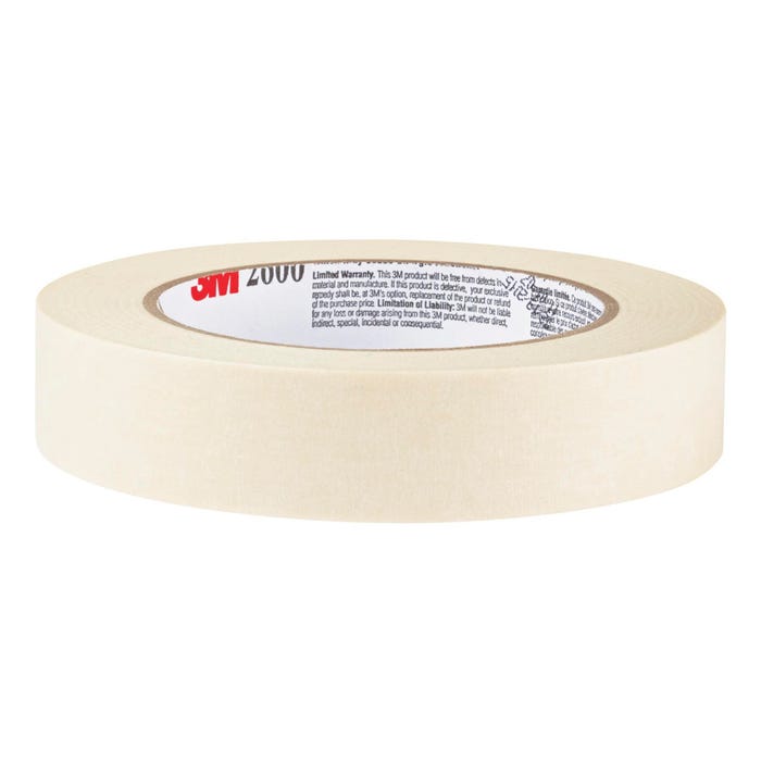Highland 2600 Masking Tape, 2 Inches x 60 Yards, 3 Inch Core, Pack of 6