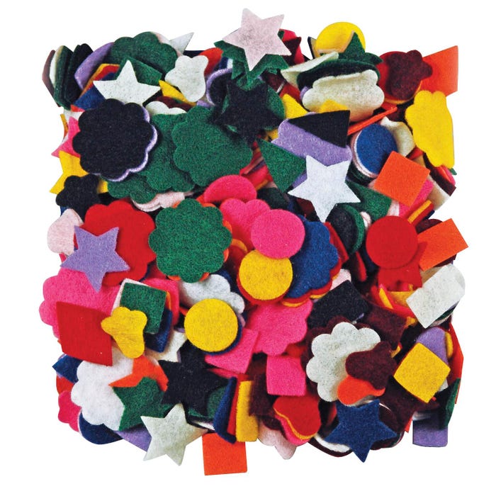 Roylco Pre-Cut Felt Shape, Assorted Colors, Set of 500