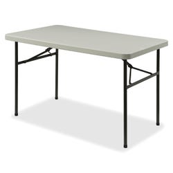 Lorell Rectangular Banquet Table, Gray, 48 x 30 x 29 inches