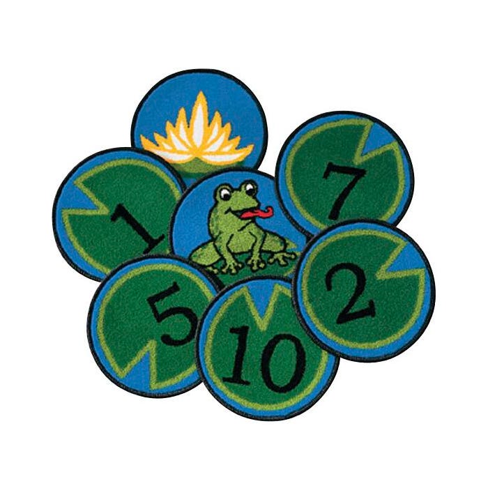 Carpets for Kids KID$Value PLUS Hip Hop to the Top Number Seating Carpet, Rounds, 12 Inches, Set of 12, Green