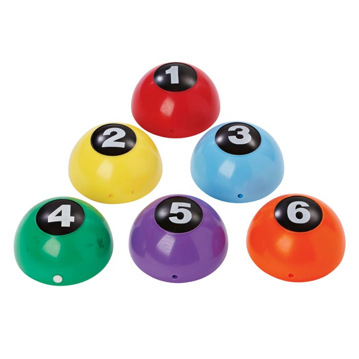 FlagHouse Inflatable Numbered Domes, Assorted Colors, Set of 6