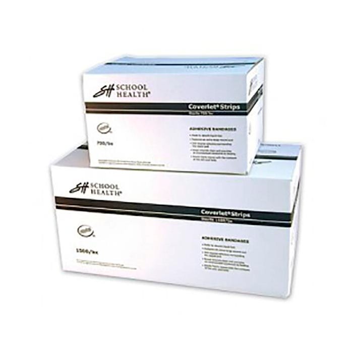 School Health Brand Bulk Fabric Bandages, 1 x 3 Inches, Loose Bulk, Pack of 750