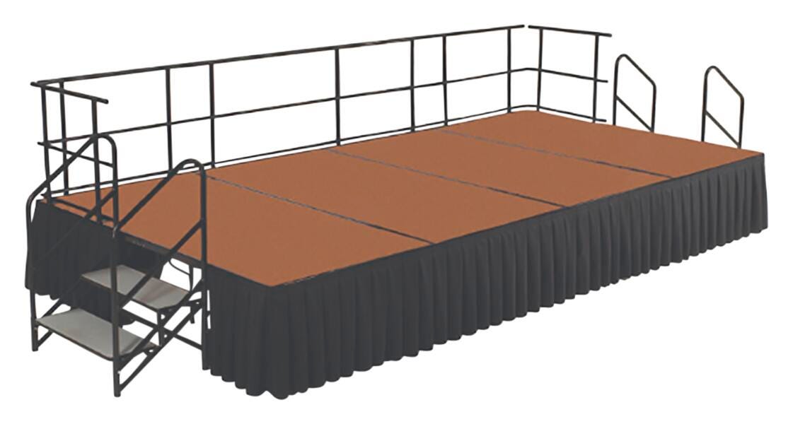 NPS Hardboard Stage Group, 192 x 96 x 24 Inches, Hardboard, Item Number 2009311