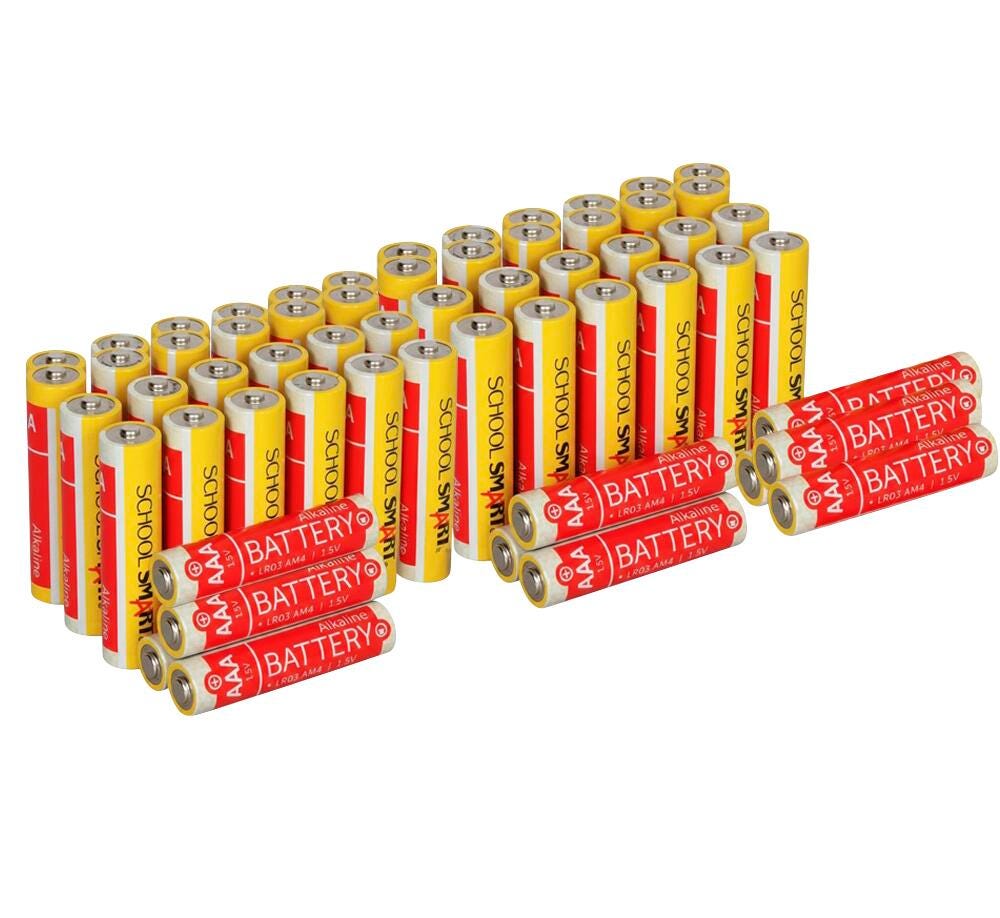 Image for School Smart Alkaline AAA Batteries, Pack of 60 from School Specialty