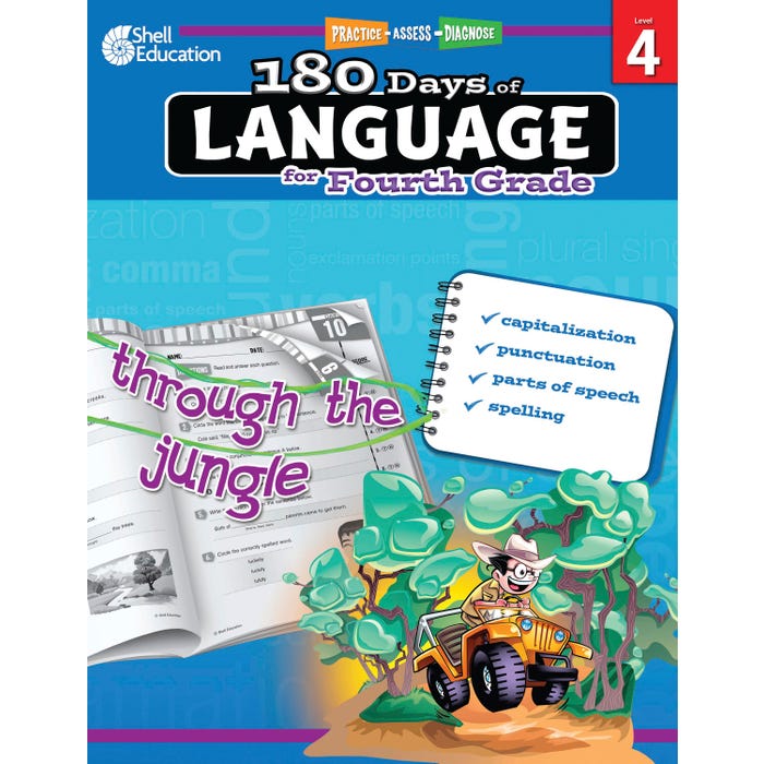 Shell Education 180 Days of Language for Fourth Grade