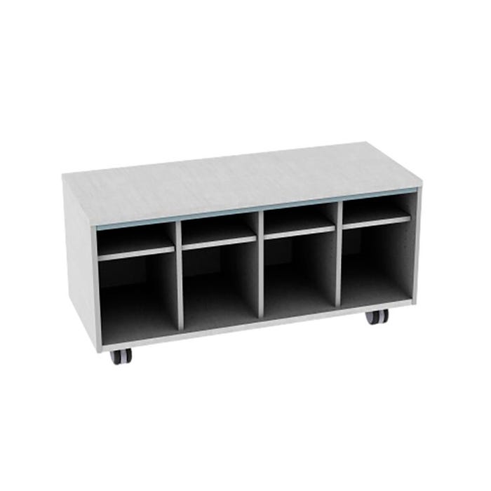 Fleetwood Designer 2.0 Cabinet, Eight Cubbies, No Door, Magnetic Pegboard Back