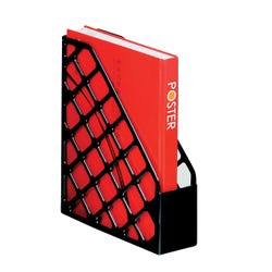 Officemate Recycled Plastic Magazine File, 3 x 9-1/2 x 11-3/4 Inches, Black 1368943