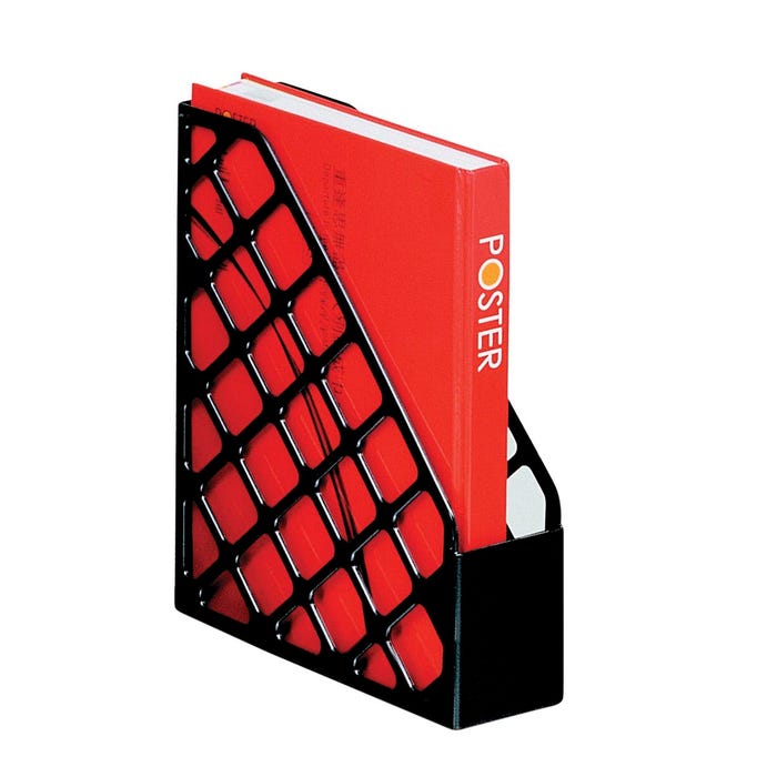 Officemate Recycled Plastic Magazine File, 3 x 9-1/2 x 11-3/4 Inches, Black