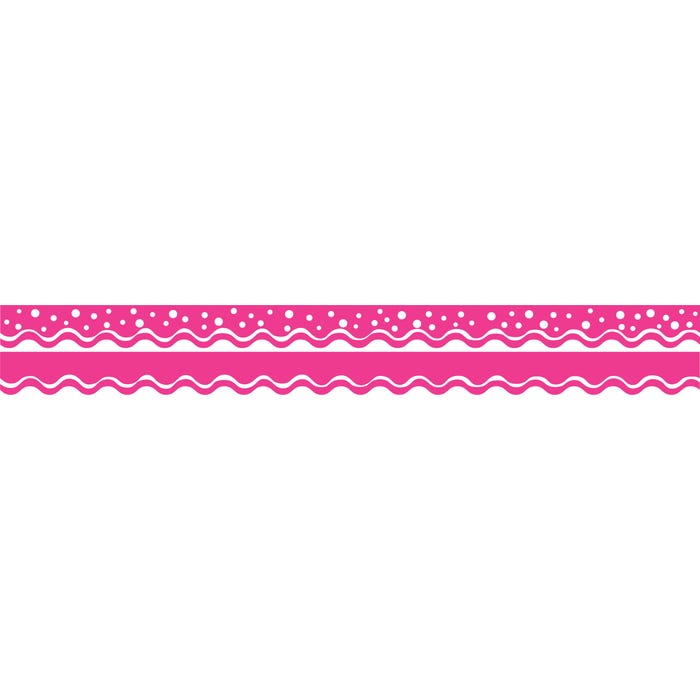 Barker Creek Happy Double-Sided Trimmer, 2-1/4 x 36 Inches, Hot Pink, Pack of 13