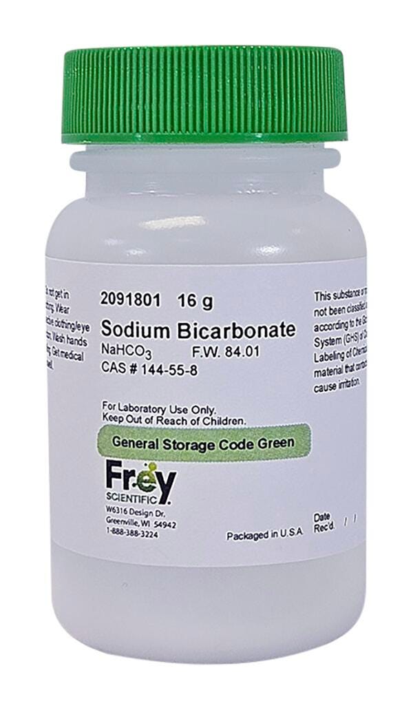 Frey Scientific Sodium Bicarbonate, 16g Item Number 2091801