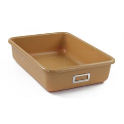 Shirley K's T-181 Storage Bin, 16 x 12 x 4 Inches, Tan