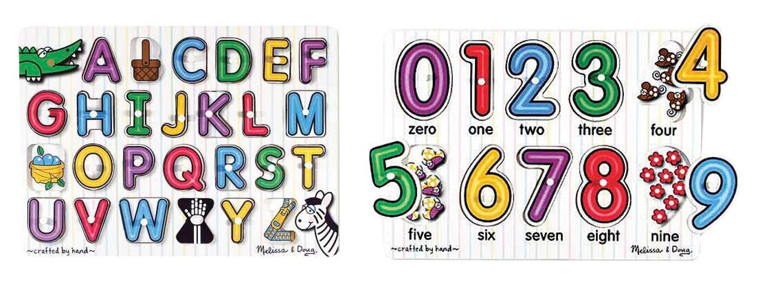 Melissa & Doug Beginning Puzzles Alphabet and Numbers Set, Item Number 1336477