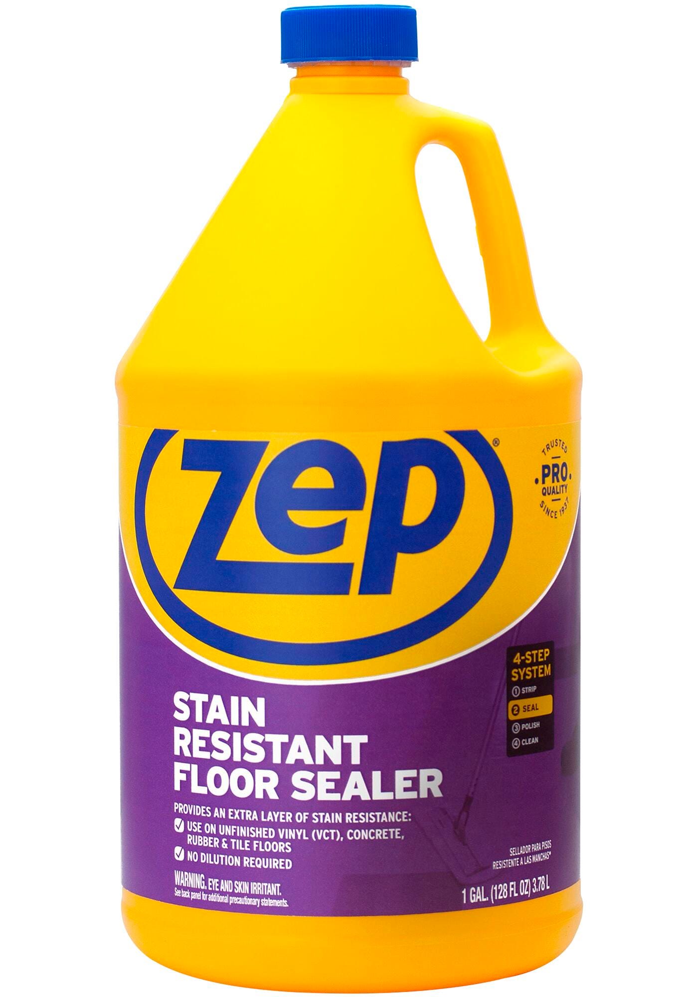 Zep Stain Resistant Floor Sealer, 128 Fluid Ounces, Blue, Item Number 2009830