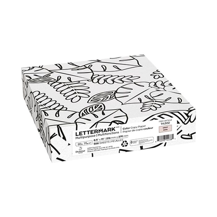 LetterMark Multi-Purpose Paper, 20 lb, 8-1/2 x 11 Inches, Gray, Pack of 500