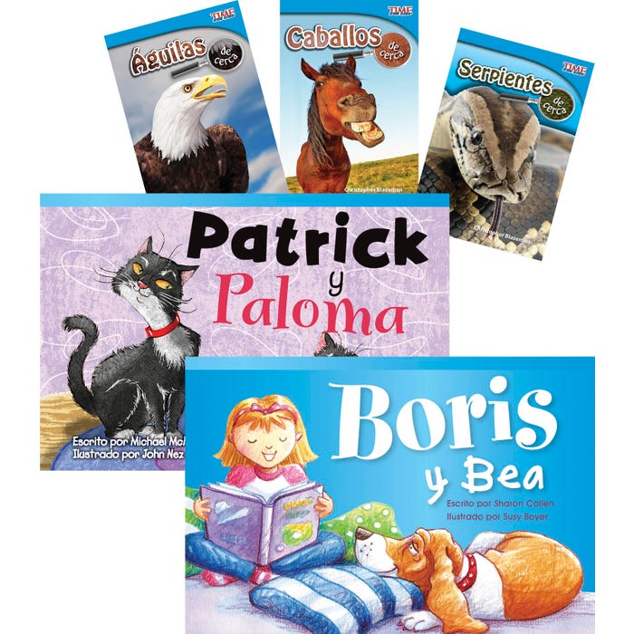 Teacher Created Materials Animal Species Fiction & Nonfiction Text Pairs, Grade 2, Set of 6, Spanish