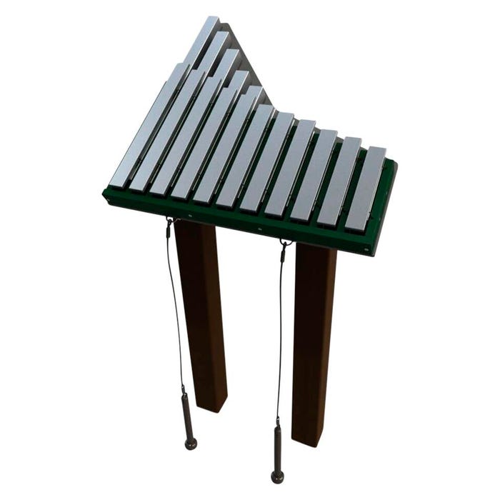 Freenotes Harmony Park Merry Xylophone Playground Instrument, In-Ground Mount, 43 x 23 x 16 Inches