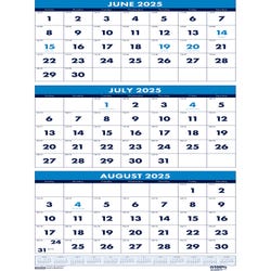 House of Doolittle, Recycled, Three Month Academic Wall Calendar, 14 Months, June 2025-July 2026, 8 x 17 Inches 2150933
