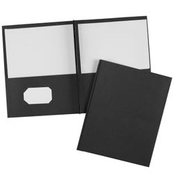 Avery 2-Pocket Textured Folders with Fastener, 8-1/2 x 11 Inches, Black, Pack of 25 2149663