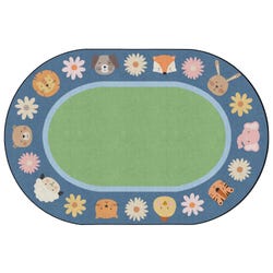 Childcraft Animal Friends Border Carpet, Oval 4002095