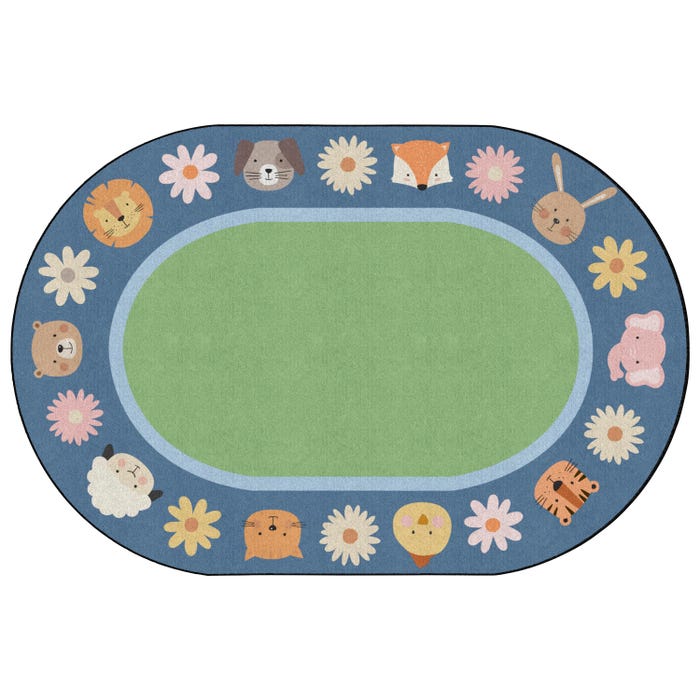 Childcraft Animal Friends Border Carpet, Oval