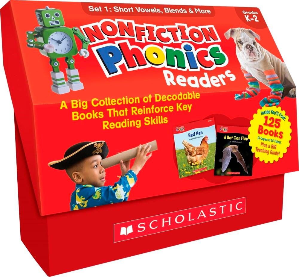 Scholastic Nonfiction Phonics Readers: SET 1 Short Vowels, Blends & More 2132723