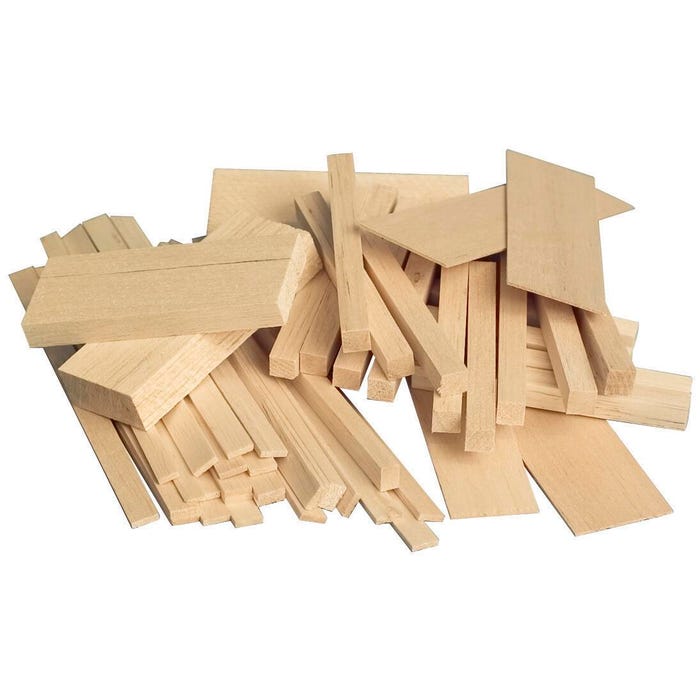 Midwest Products Balsa Wood Economy Bag, Assorted Sizes