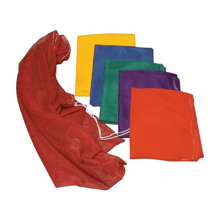 Sportime Heavy-Duty Mesh Storage Bags, 24 x 36 Inches, Assorted Colors, Set of 6