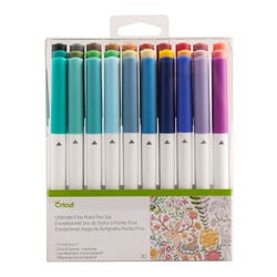 Cricut Ultimate Pen Set, Fine Point, 0.4 mm, Assorted Colors, Set of 30 2089355