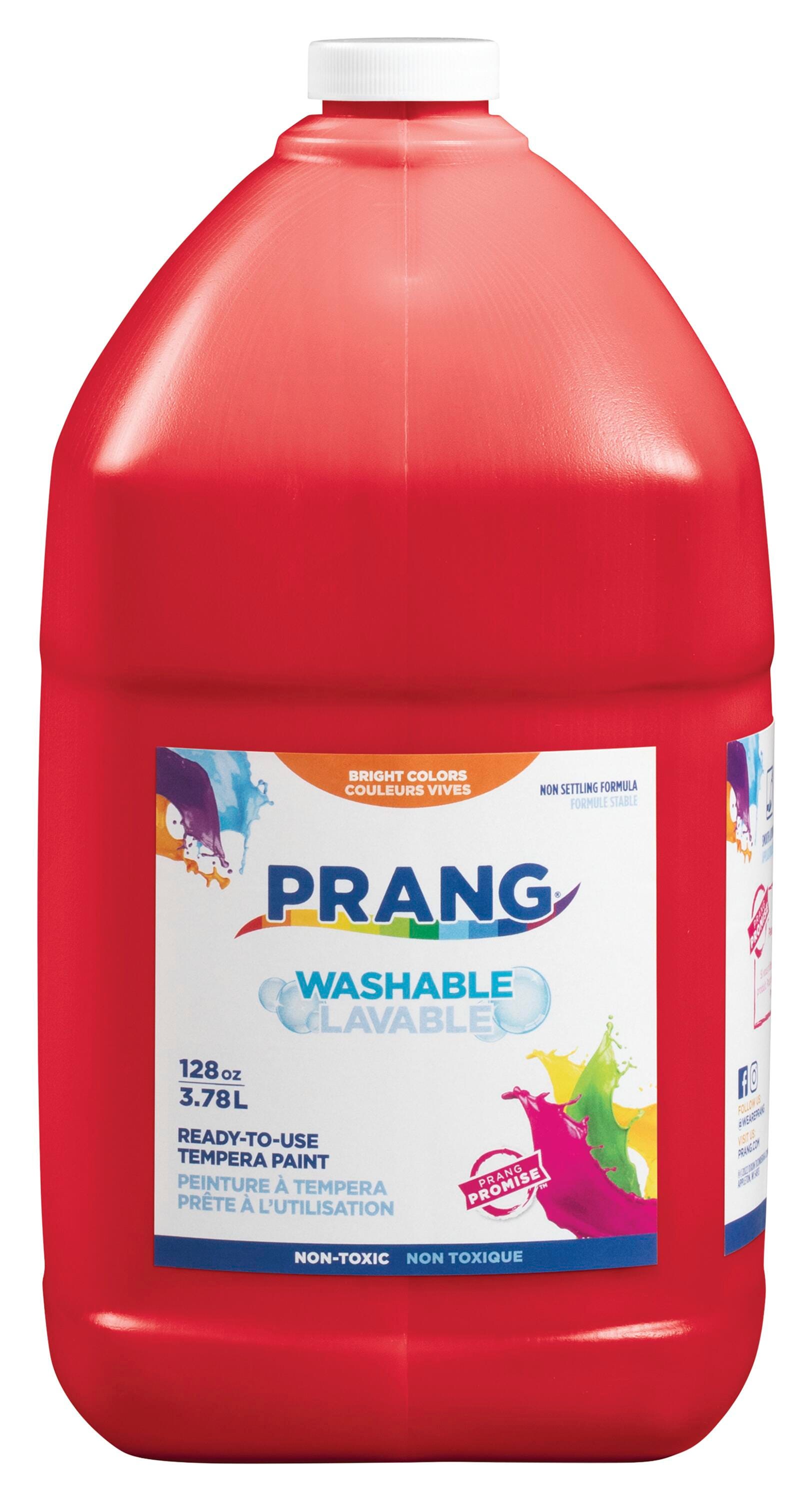 Prang Ready-to-Use Washable Tempera Paint, Gallon, Red Item Number 042857