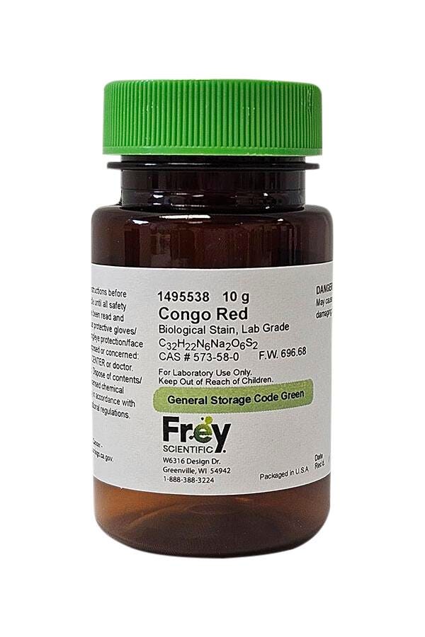 Frey Scientific Congo, Red - Brown, C32H22N6Na2O6S2, Powder, Lab Grade 1495538