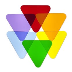 Image for Acrylic Shapes, Triangles, Assorted Colors, Set of 6 from School Specialty