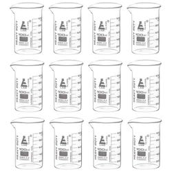 Eisco Labs Heavy Duty Beaker, Borosilicate Glass, 100mL, Pack of 12