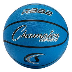 Champion Sports Rubber Basketball, Youth, Size 5, Blue